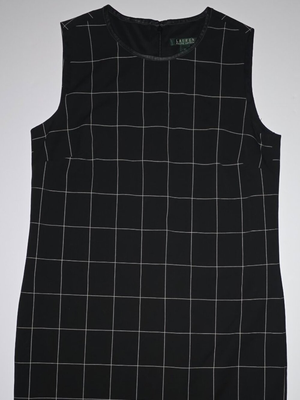 Lauren Ralph Lauren Womens Black and White Plaid Sleeveless Dress Size 10